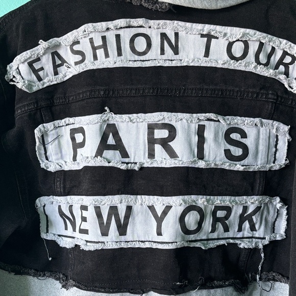 American Bazi Black and Gray Bomber Jacket - Picture 4 of 12